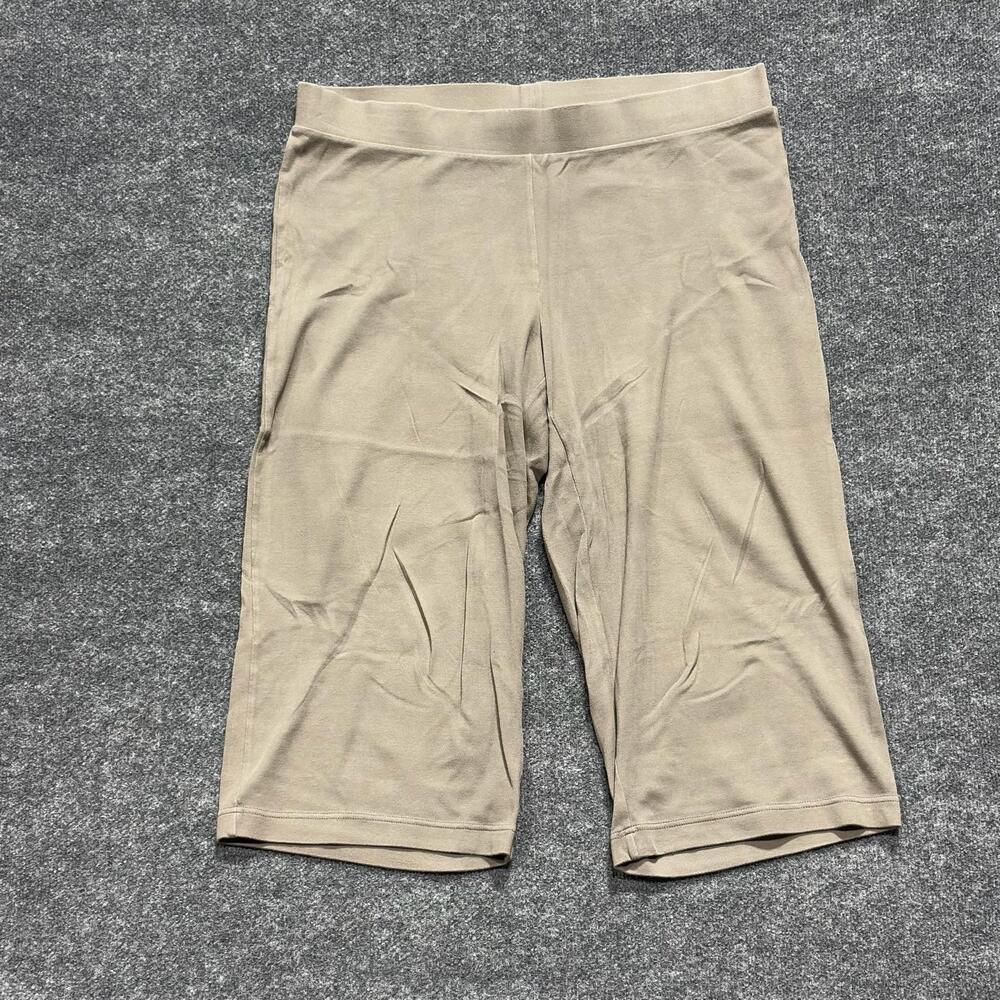 Pure Jill Pants Womens XL Gray Brown Full Leg Cropped Pull On Stretch Casual